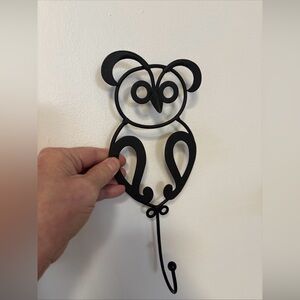 Black Owl Wall Hook